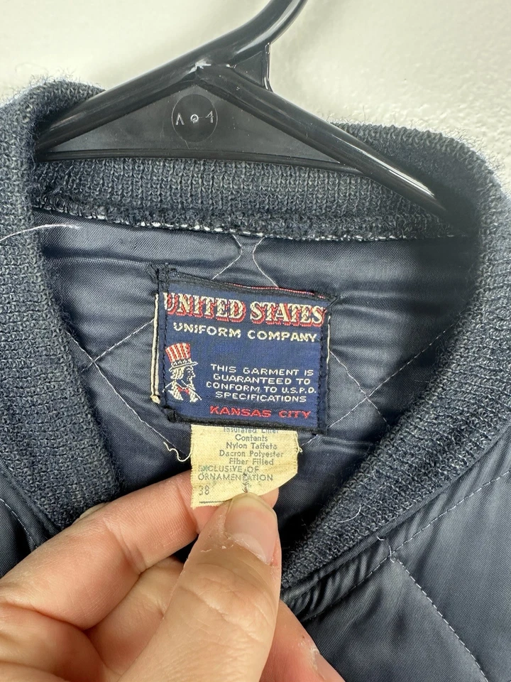 Винтажная куртка-пуховик United States Uniform Company размер 38 синяя Канзас-Сити - Изображение 3 из 4