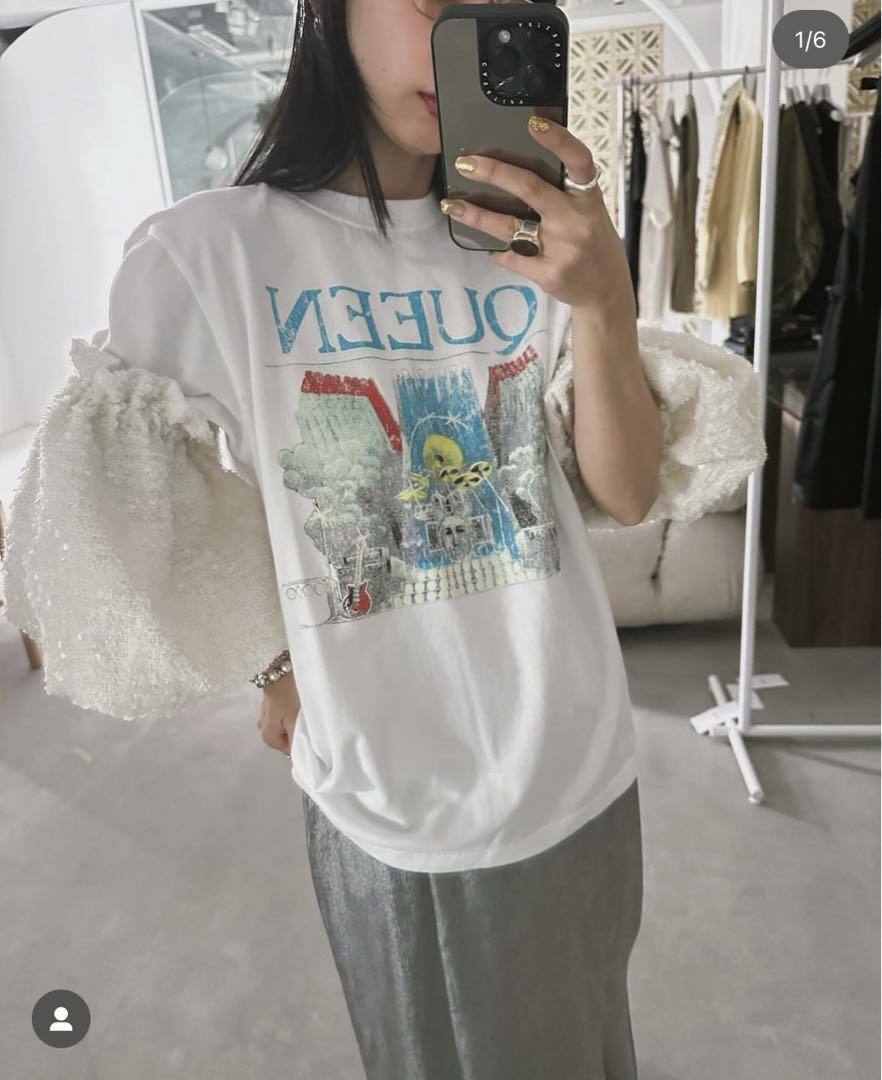 Ameri Vintage Queen Tour 80 White T-Shirt Women's M Graphic Ameri Vintage Queen Tour 80 White T-Shirt Women's M Graphic