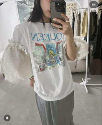 Ameri Vintage Queen Tour 80 White T-Shirt Women's M Graphic Ameri Vintage Queen Tour 80 White T-Shirt Women's M Graphic