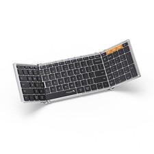 Foldable Bluetooth Keyboard, XK01 Full-Size Portable Keyboard for Travel, 105...
