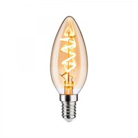 Paulmann Led Spiral Filament C35 Kerze 4W = 16W E14 Gold Extra Warmweiß 1800K