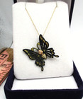 Black Hills Gold 10K Gold Black Powder-Coated Butterfly Pendant Necklace 20" 149 — photo 1