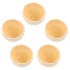 5 Pcs Little Wooden Bowls Decorative Small for Crafts Unfinished