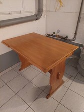 Esstisch Landhaus Vintage Tisch Eiche hell ausziehbar 120 x 80 und 76 cm hoch