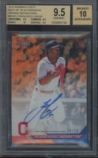 2016 Bowman's Best Orange Refractor Fransico Lindor /50 Gem Mint BGS 9.5 10 Auto