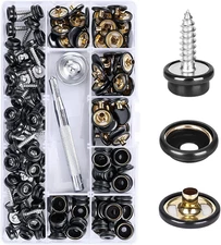 CENOZ 150 PCS Canvas Snap Kit Tool, Metal Screws Snaps Marine Grade 3/8" Socket