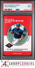 2001 FLEER PLATINUM #421 ALEX RODRIGUEZ RANGERS POP 2 PSA 9