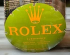 Vintage 12” Rolex Luxury Watches Submariner Domed Porcelain Jewelry Dealer Sign