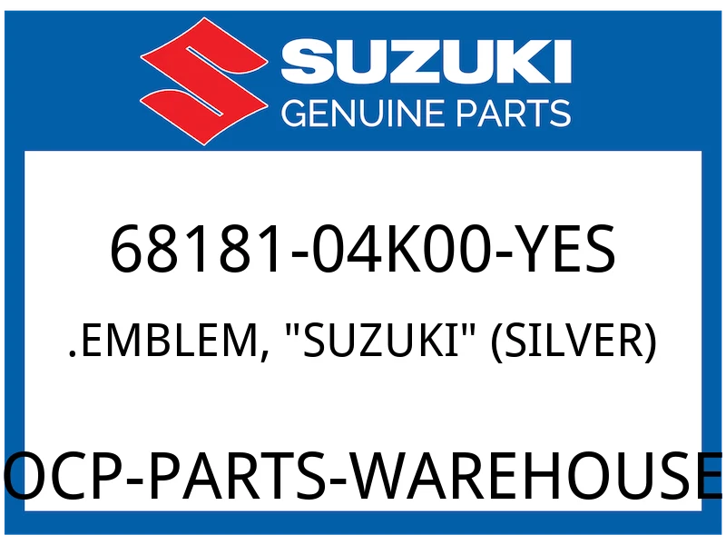 .EMBLEM, "SUZUKI" (SILVER)