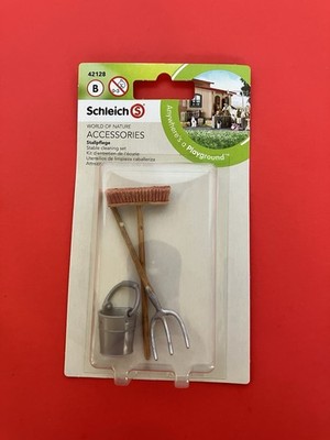 Schleich 42128 Stable Cleaning Set Retired World of Nature