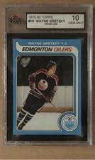 Topps 1979-80 #18 Wayne Gretzky Rookie Edmonton Oilers KSA 10 NHL Card. rookie card picture