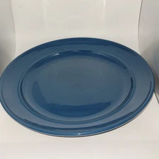 Citrus Grove Solid Blue Stoneware Dinner Plate 10.75" dishwasher microwave safe