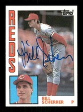 1984 Topps 373 Bill Scherrer signed auto autograph  blue sig ASC BXCP58