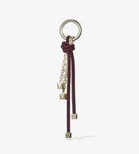 Michael Kors Bag Charm Gold Tone And Speckled Cord Mulberry New With Tags 78