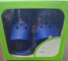 Crocs Littles Clog Blue Rubber Slip On Unisex Toddler C2/C3 EU 17-19 11441