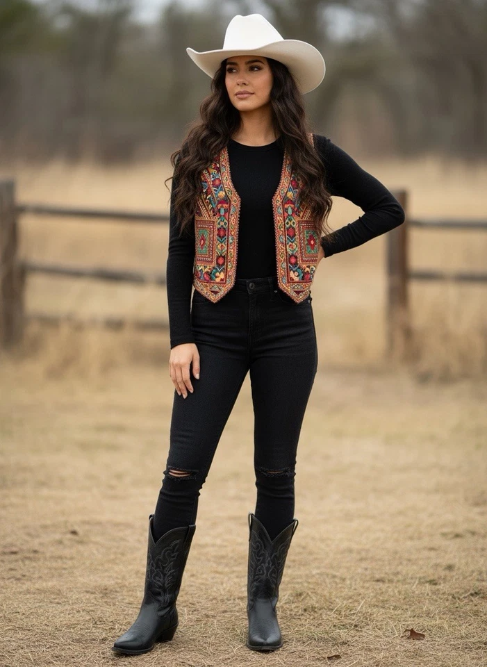 NUEVO CON ETIQUETAS Nickaler 100% Gamuza Sombrero de Vaquera para Mujer Talla M-L Blanco Foto 4 de 4