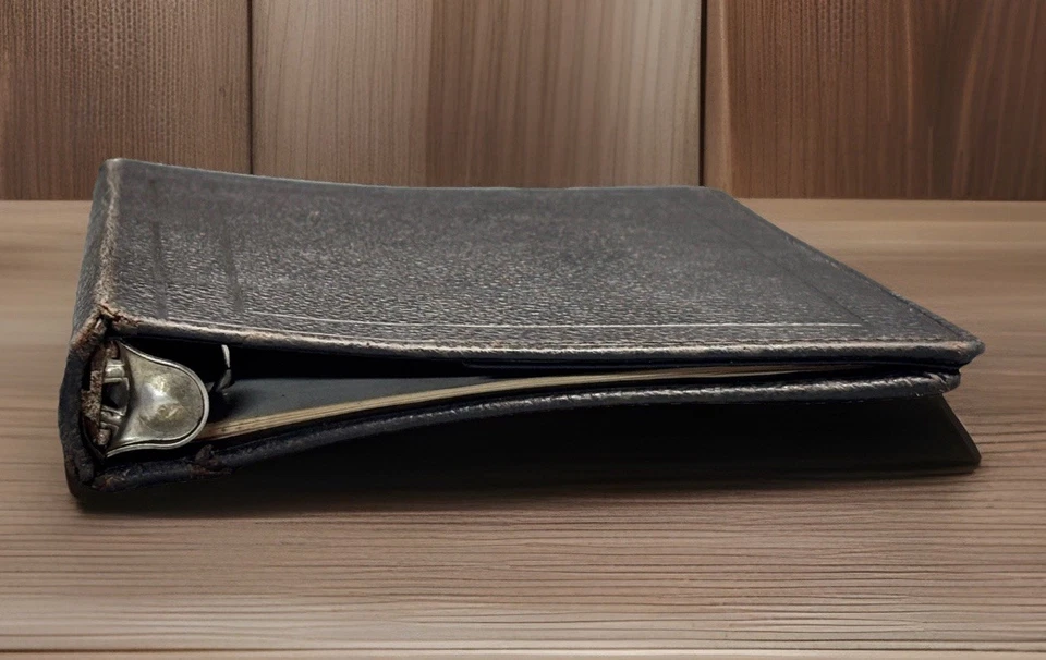 Libro de minutos Wilson Jones hoja suelta vintage años 30 40 carpeta almacenamiento oficina escritorio Foto 3 de 4