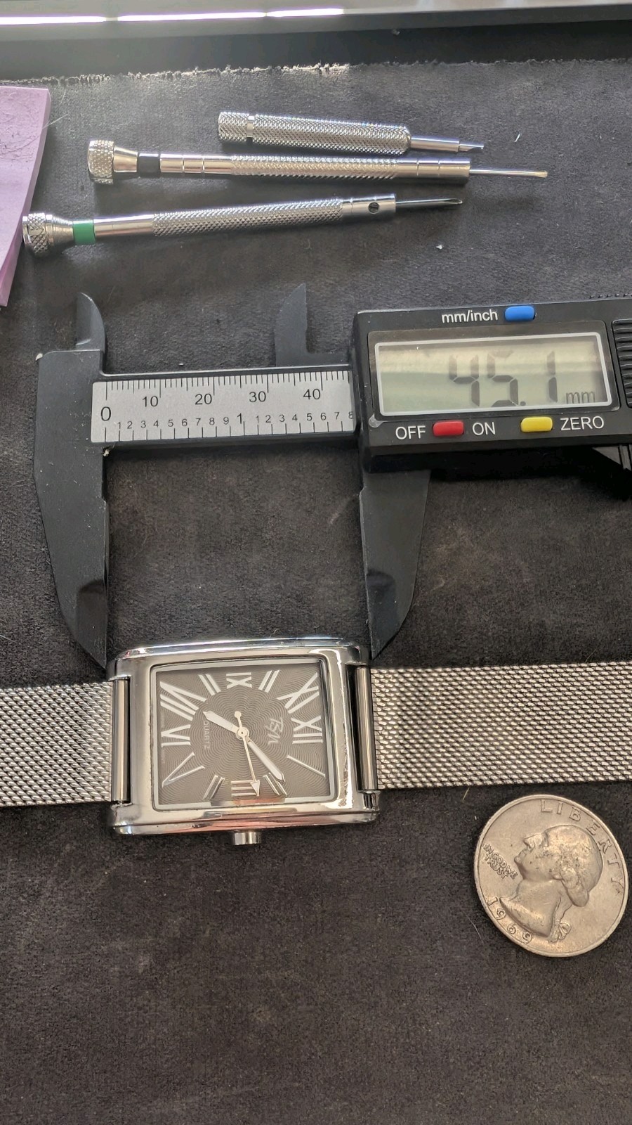 Bella Moda Rectangular Silver Quartz Watch | Roma… - image 16