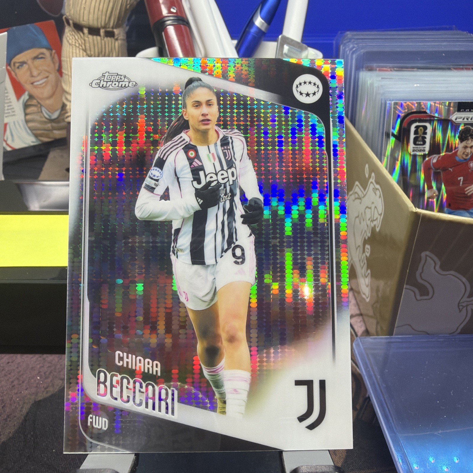 Chiara Beccari 2025-26 Topps Chrome Women’s UEFA Pulsar Refractor #74 Juventus