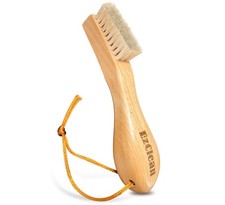 Natural Boar Bristle Laundry Brush, Perfect for Shoes Delicate Fabrics, Scru...