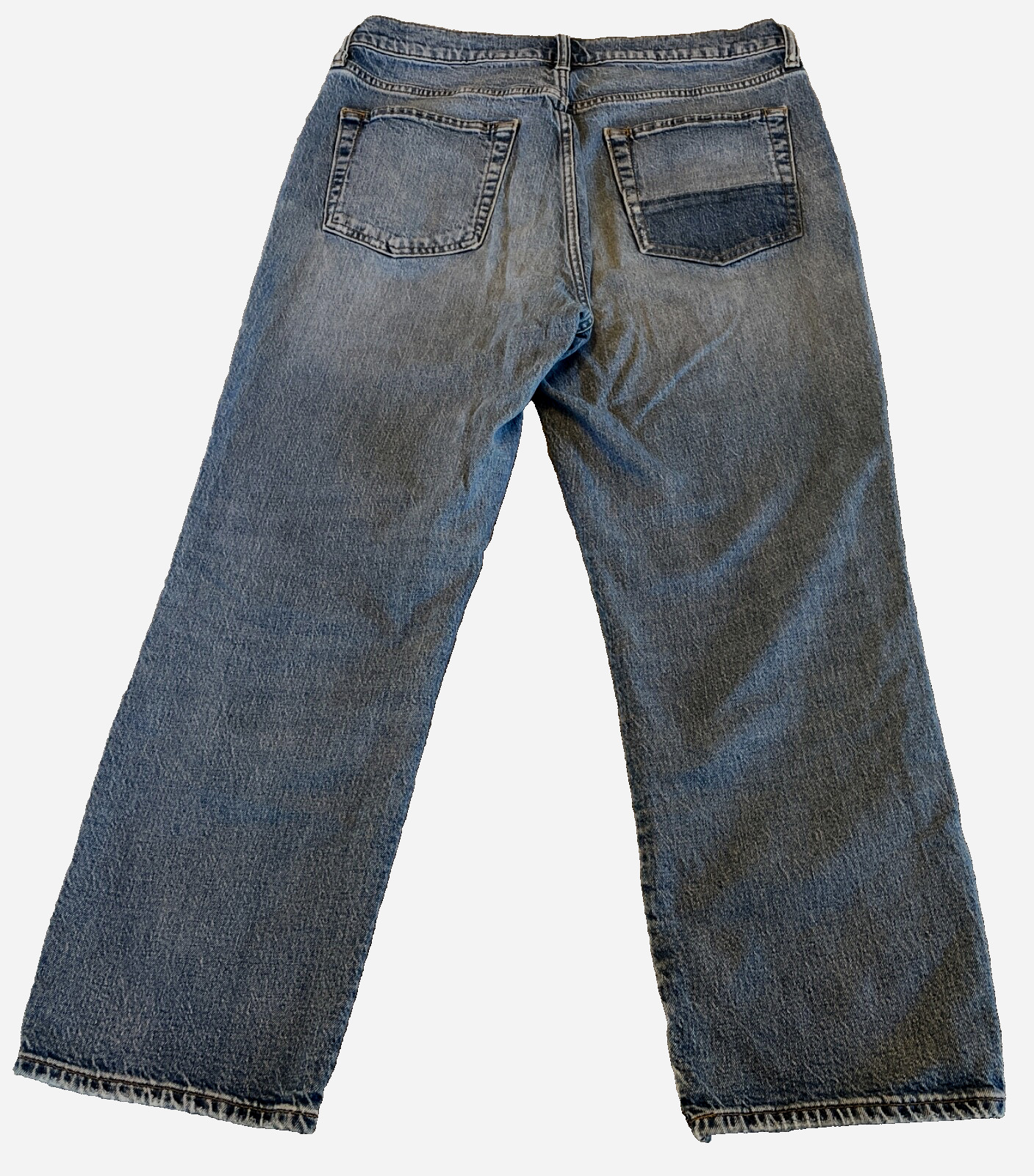 GAP High Rise Cheeky Straight Patchwork Denim Jea… - image 5