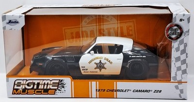 Jada 1979 Camaro Z28 Highway Drag Bigtime Muscle Black White Diecast 1/24 New
