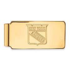 10k Yellow Gold NHL New York Rangers Money Clip