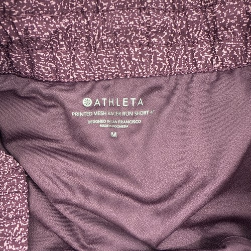 Pantaloncini corti donna Athleta viola mesh racer run vita media 4" cuciture interne taglia media - Foto 5 di 13