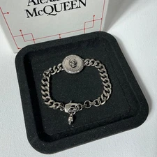 Alexander McQueen Silver Skull Bracelet