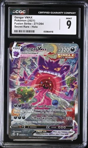 CGC 9 MINT Gengar VMAX 271/264 Alternate Art Secret Fusion Strike Holo Pokémon