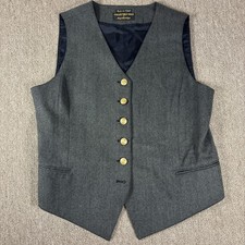 Vintage Collectible Gold Men  s Suit Vest Tweed Medium Gray