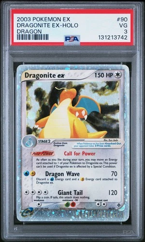 PSA 3 2003 Pokemon EX Dragon Dragonite EX Holo Foil 90/97