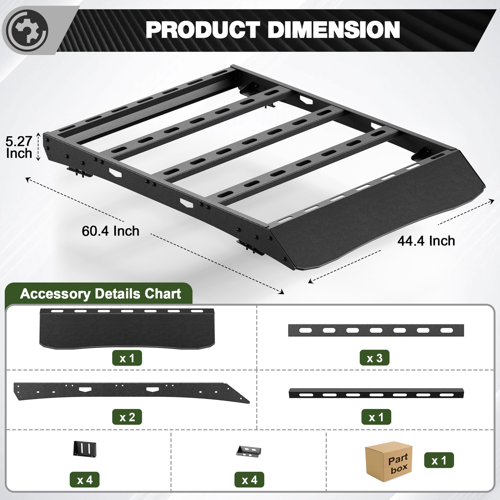Steel Roof Rack Cargo Carrier for 2015-2025 Chevy Colorado, GMC Canyon