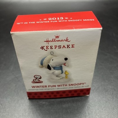 Hallmark Keepsake Winter Fun With Snoopy 16th in Series MINIATURE Ornament 2013