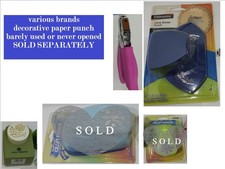 pre-owned decorative paper punch, various styles, your choice, various brands