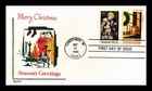 DR JIM STAMPS US COVER CHRISTMAS FDC COMBO SCOTT 1842 1843 ELITE CACHET
