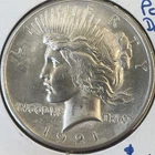 * 1921-P * PRISTINE+ BU MS PEACE SILVER DOLLAR * FROM ORIGINAL COLLECTION