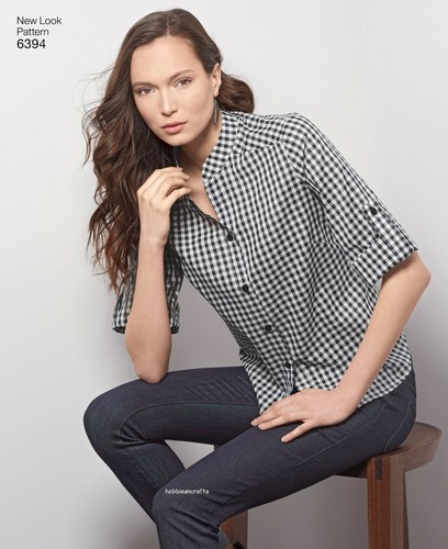 New Look 6394 Misses ' Botón Frente Tops Fácil Patrón de Costura Tallas 8-18 - Picture 4 of 6