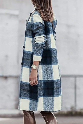 Double Take Full Size Plaid Button Up Lapel Collar Coat - 第 17/72 張圖片