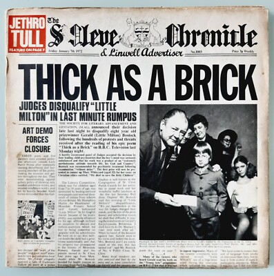 Jethro Tull LP Vinyl THICK AS A BRICK 1972. Spain Edition