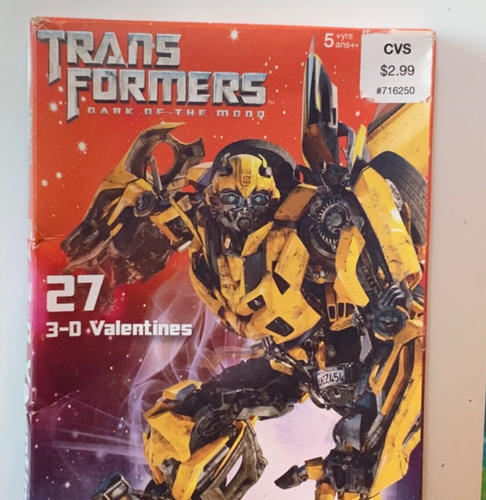 TRANSFORMERS DARK OF THE MOON CONFEZIONE 27 3-D VALENTINES 2011 - Nuovo - Foto 2 di 11