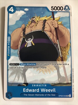 One Piece CCG Two Legends Edward Weevil OP08-042 NM