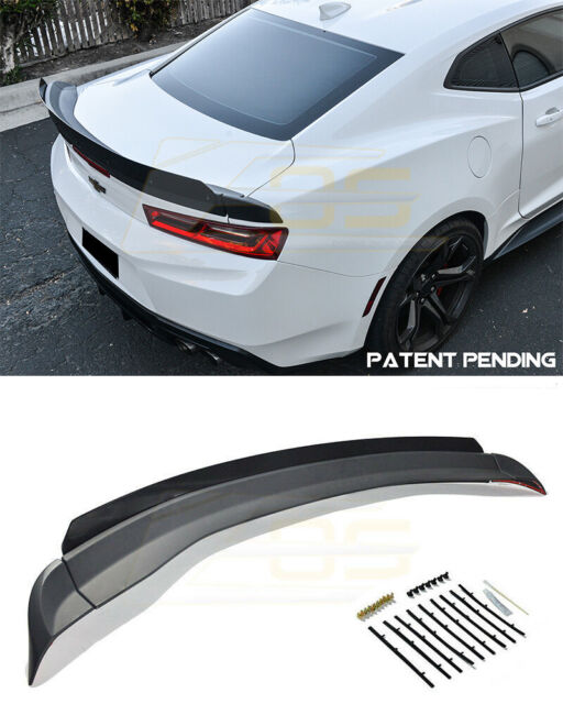 1LE Extended V2 Style Rear Trunk Lid Wickerbill Spoiler For 16-Up Chevy Camaro 