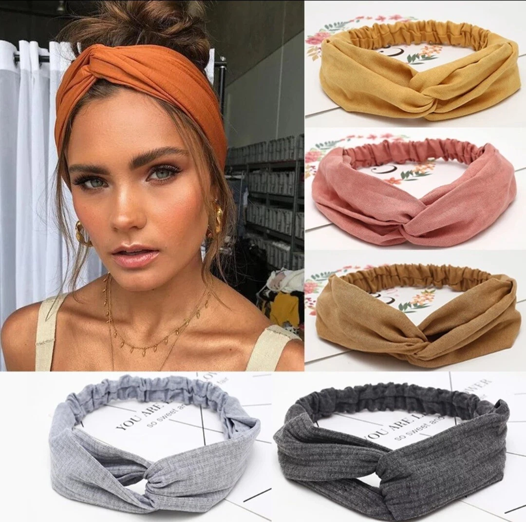 New Twist Knot Head Wrap Boho Headband Knotted Women Ladies Elastic Hair Band UK