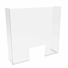 Protective Desk Screen Checkout Sneeze Guard Clear  Plastic Shield PETG