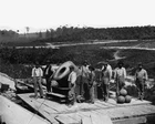 New 8x10 Civil War Photo: "Dictator" 13-inch Mortar Cannon on Railroad Flat Car