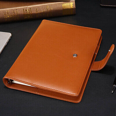 Chic Leather Loose Leaf Ring Binder Notebook Agenda Planner Memory Diary SI