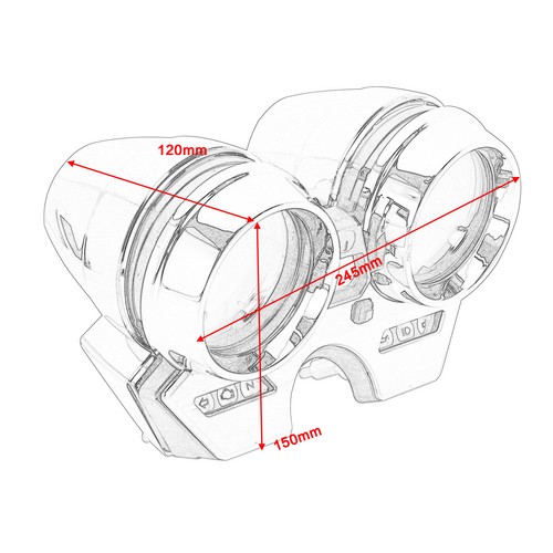 Carcasa Velocímetro Para Yamaha XJR1300 2003-06 XJR400R 2004-07 Carcasa Instrumento - Imagen 2 de 17