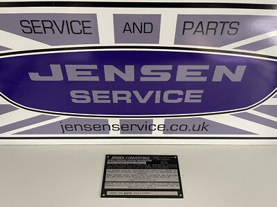 JENSEN INTERCEPTOR CONVERTIBLE LHD - USA - ID / CHASSIS PLATE N.O.S