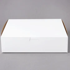 500 CASE 10" x 10" x 2 1/2" White Square Pie Cake Cookie Pastry Donut Bakery Box